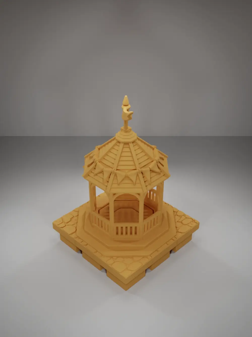 Gazebo With Flags - Medieval Town Part 2 - Dungeon Blocks