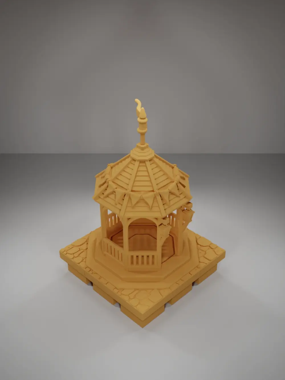 Gazebo With Flags - Medieval Town Part 2 - Dungeon Blocks