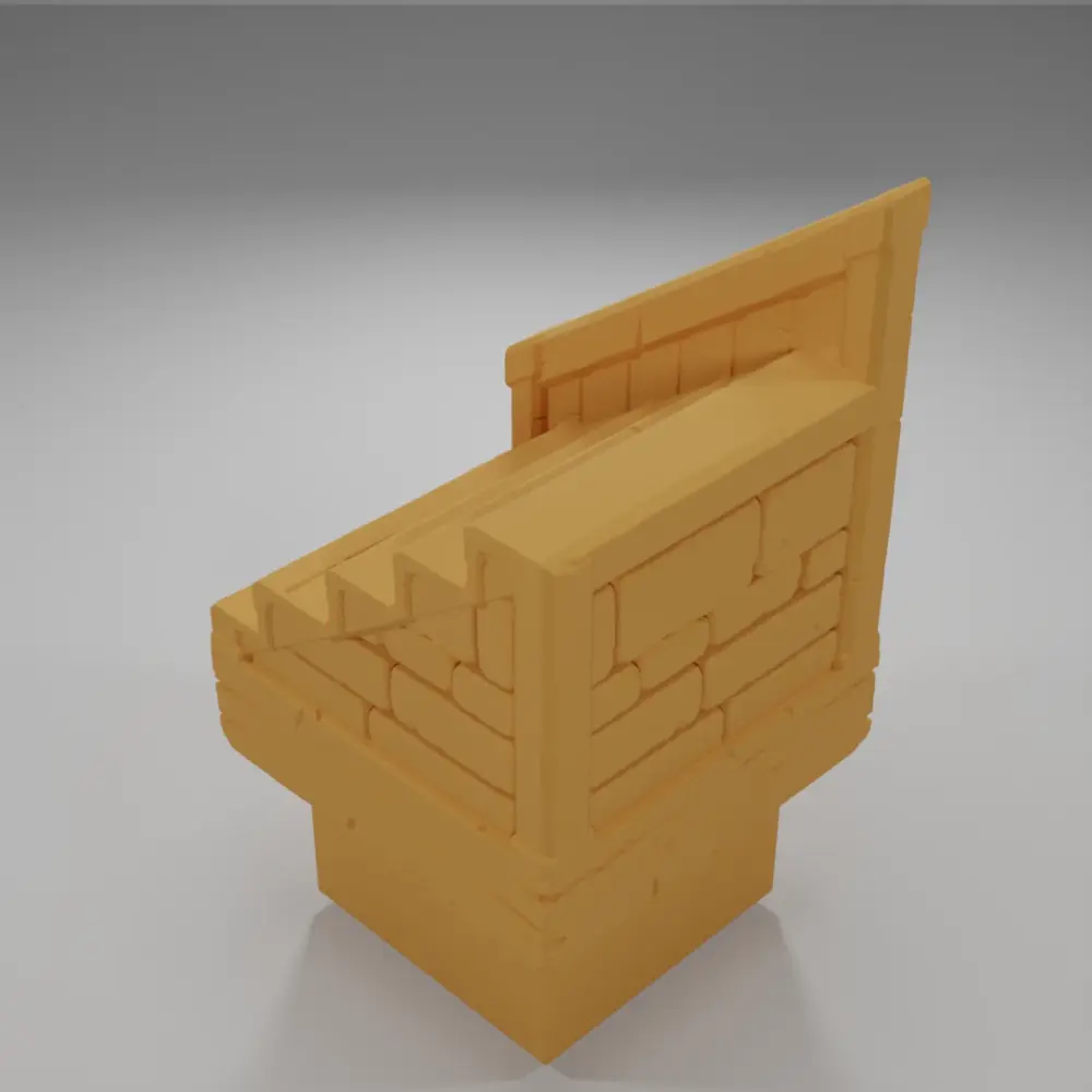Stairs Left Border - Medieval Town Part 2 - Dungeon Blocks