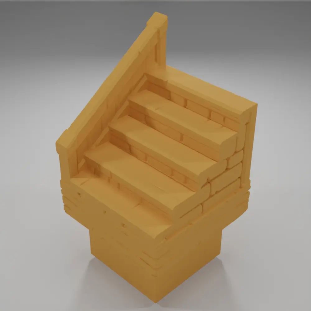Stairs Left Border - Medieval Town Part 2 - Dungeon Blocks