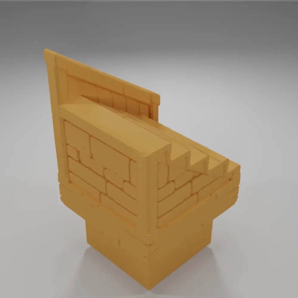 Stairs Right Border - Medieval Town Part 2 - Dungeon Blocks