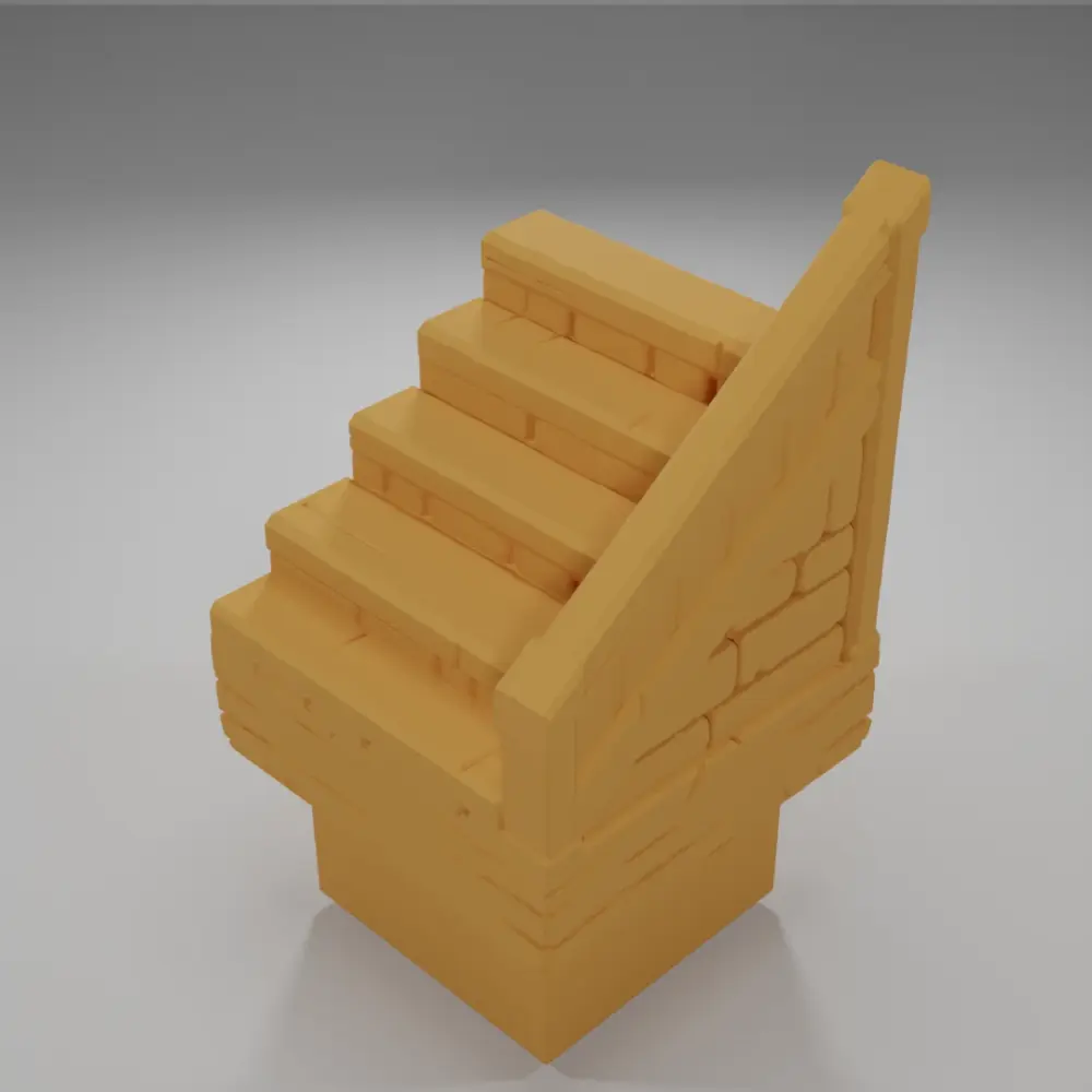 Stairs Right Border - Medieval Town Part 2 - Dungeon Blocks