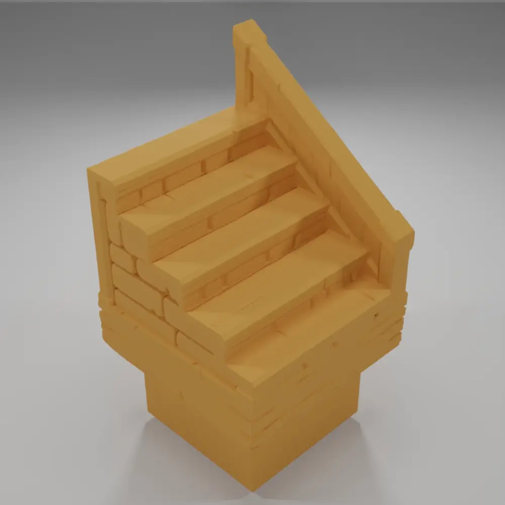Stairs Right Border - Medieval Town Part 2 - Dungeon Blocks