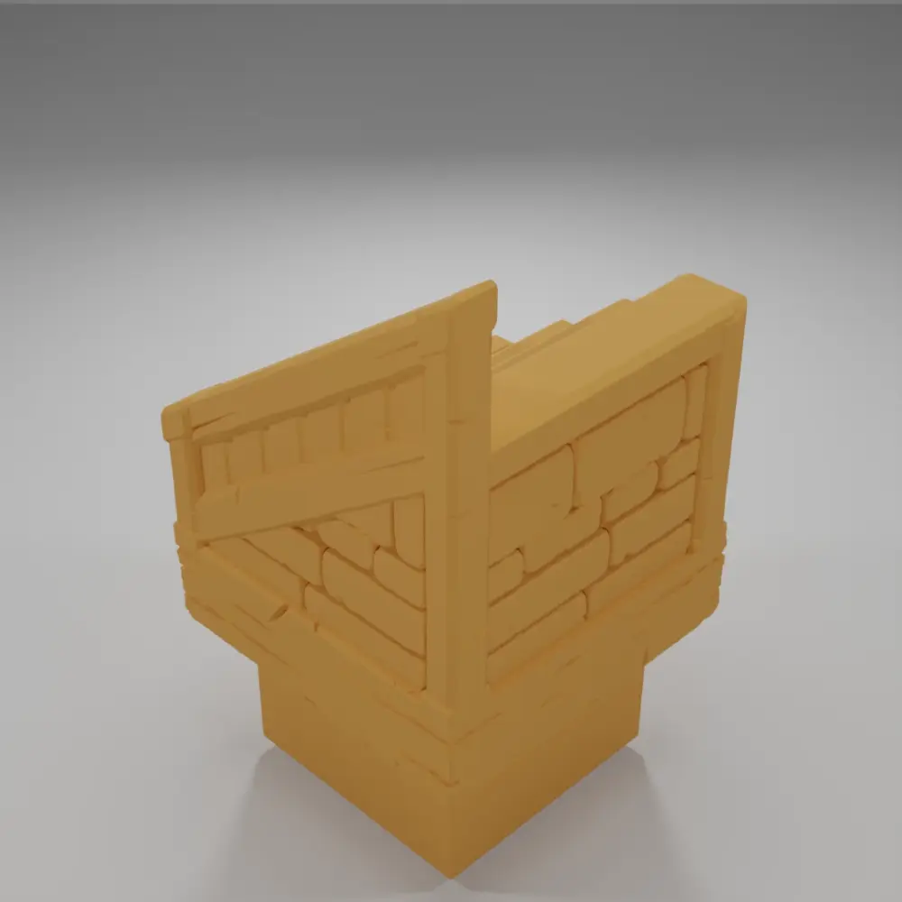 Stairs Right Border - Medieval Town Part 2 - Dungeon Blocks