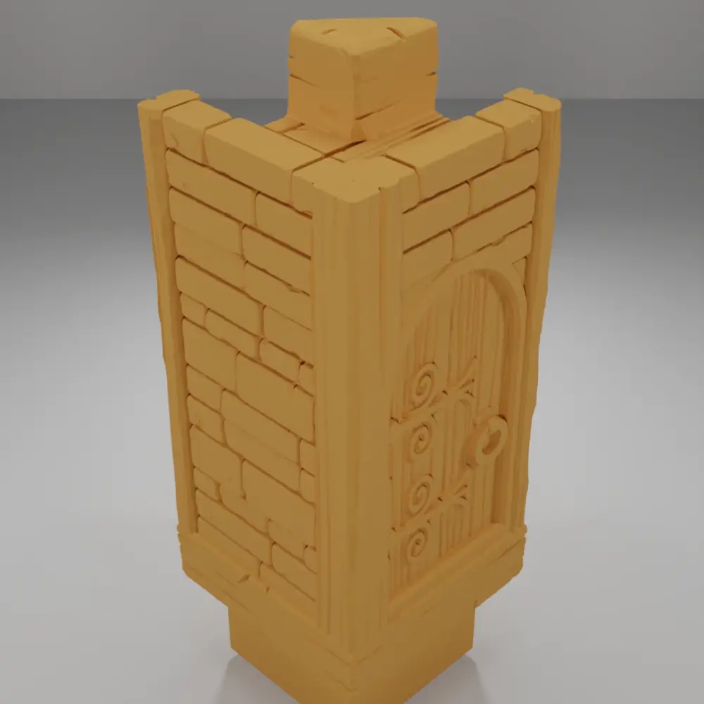 Tall Door Right - Medieval Town Part 2 - Dungeon Blocks