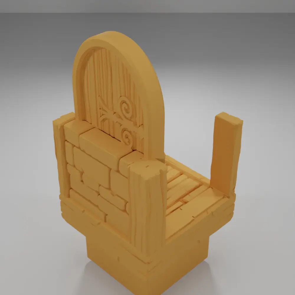 Door Right Open - Medieval Town Part 2 - Dungeon Blocks