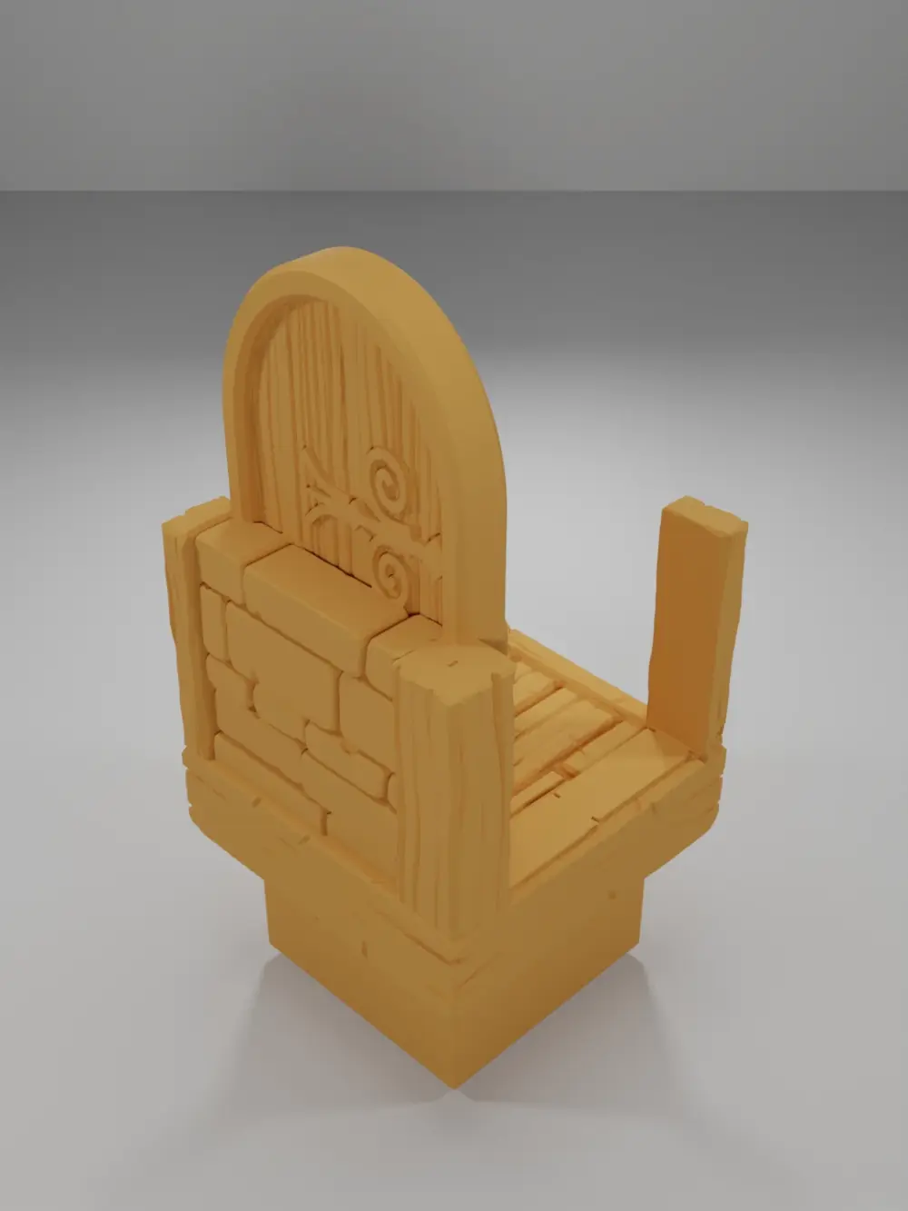 Door Right Open - Medieval Town Part 2 - Dungeon Blocks