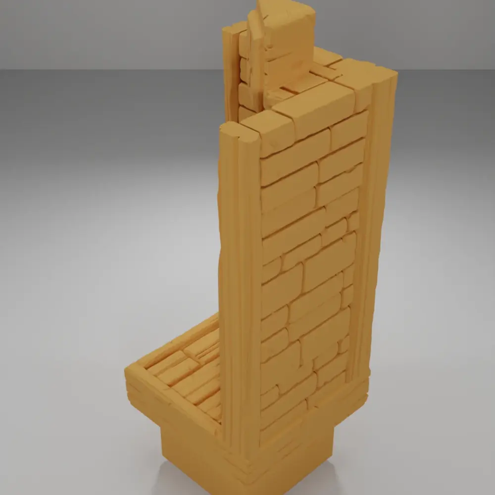 Tall Door Right Open - Medieval Town Part 2 - Dungeon Blocks