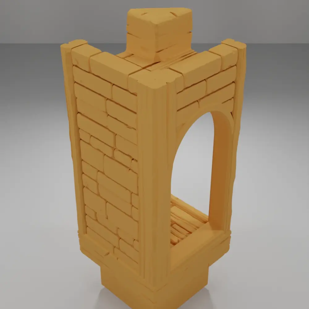 Tall Door Right Open - Medieval Town Part 2 - Dungeon Blocks