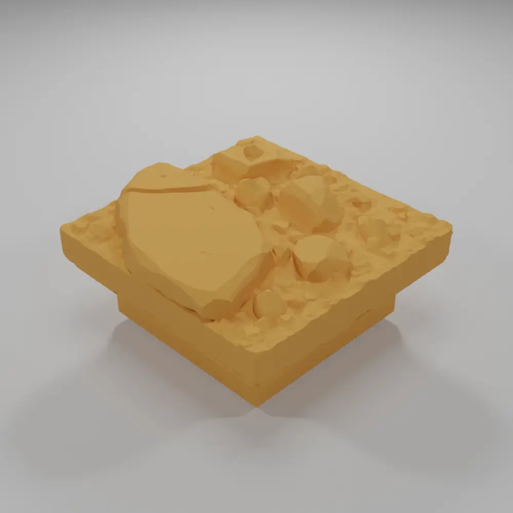 Dirt Ground Big Rocks 1 - Ramparts & Ruins - Dungeon Blocks