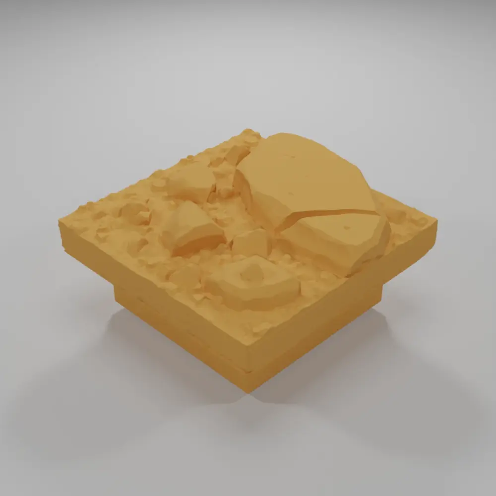 Dirt Ground Big Rocks 1 - Ramparts & Ruins - Dungeon Blocks