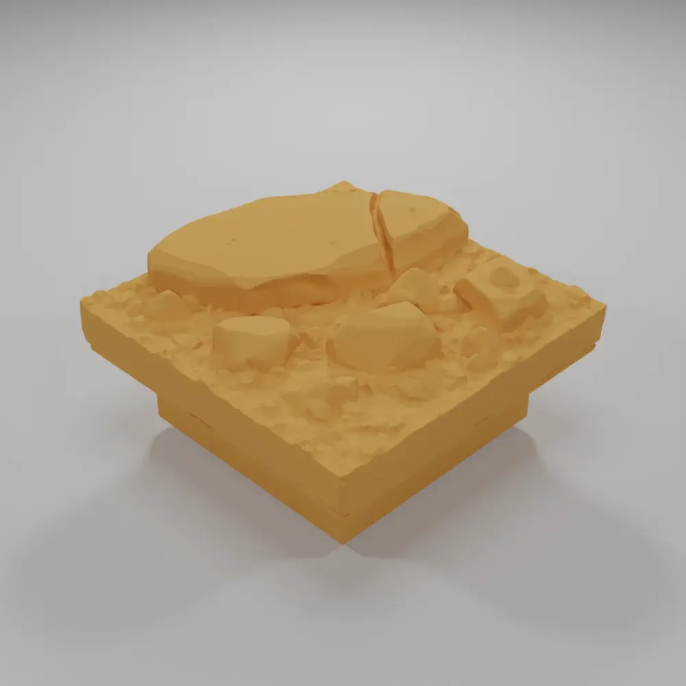 Dirt Ground Big Rocks 1 - Ramparts & Ruins - Dungeon Blocks