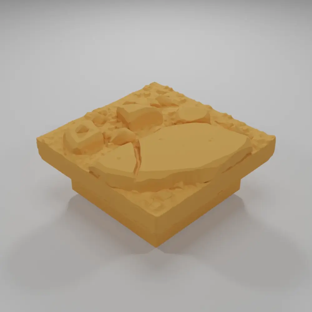 Dirt Ground Big Rocks 1 - Ramparts & Ruins - Dungeon Blocks