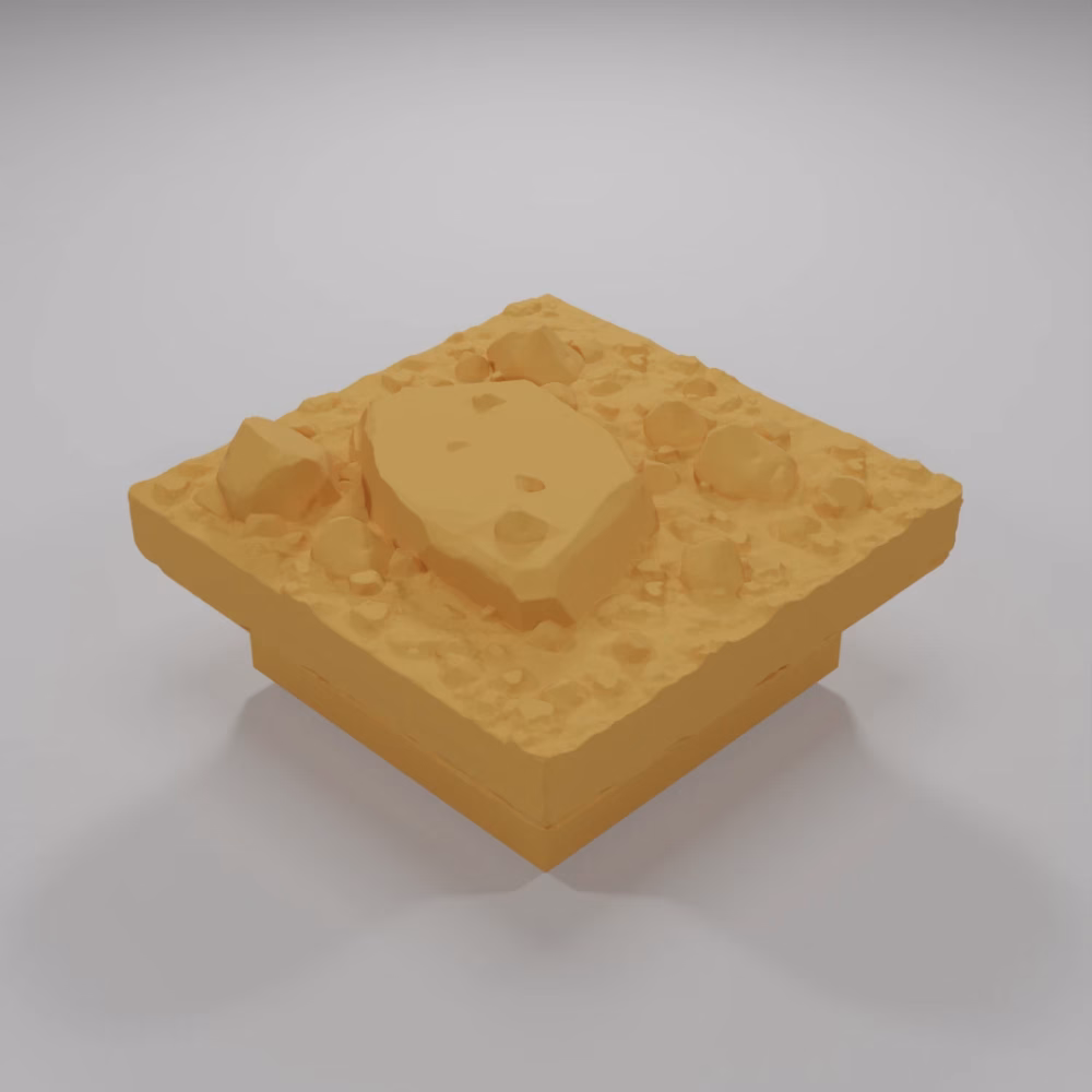 Dirt Ground Big Rocks 2 - Ramparts & Ruins - Dungeon Blocks