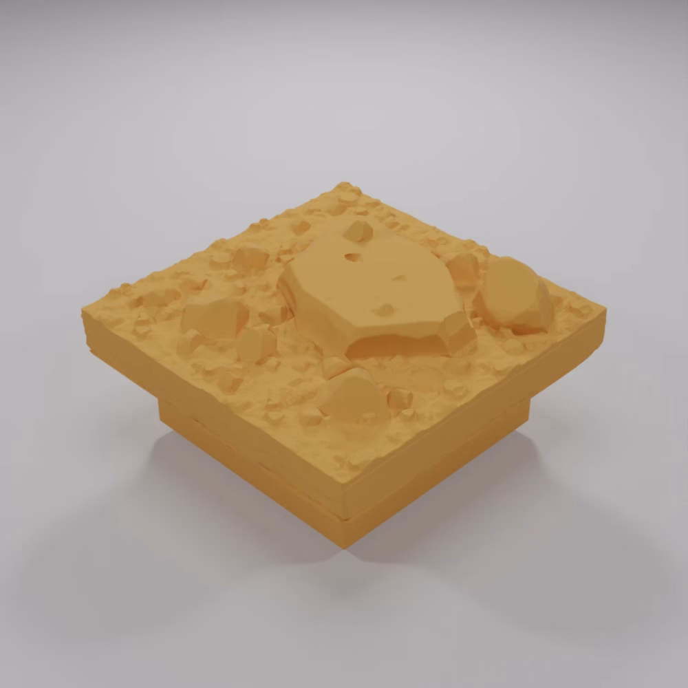 Dirt Ground Big Rocks 2 - Ramparts & Ruins - Dungeon Blocks