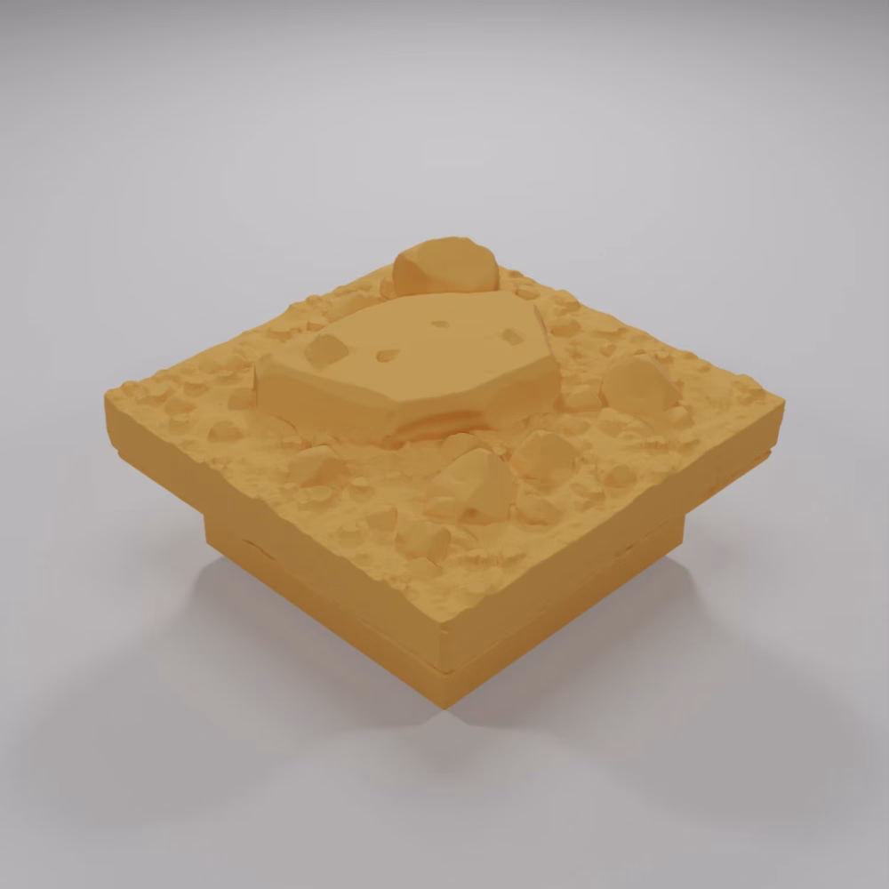 Dirt Ground Big Rocks 2 - Ramparts & Ruins - Dungeon Blocks