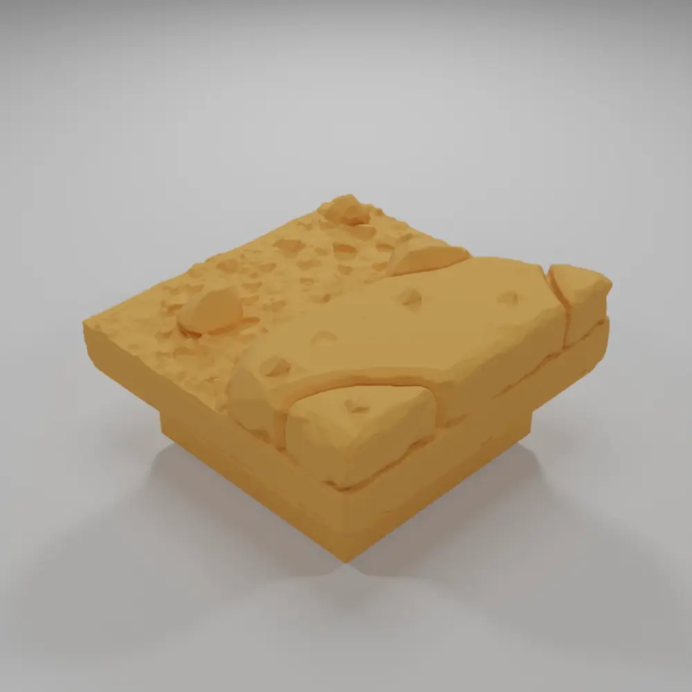 Dirt Ground Rock Straight 1 - Ramparts & Ruins - Dungeon Blocks