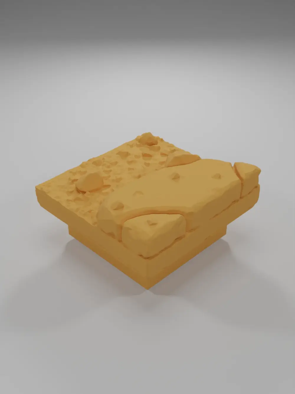 Dirt Ground Rock Straight 1 - Ramparts & Ruins - Dungeon Blocks