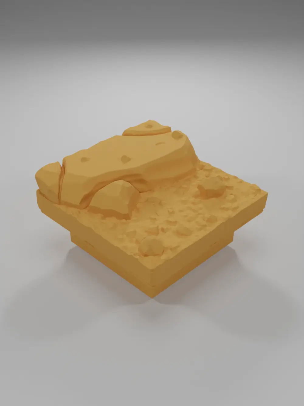 Dirt Ground Rock Straight 1 - Ramparts & Ruins - Dungeon Blocks