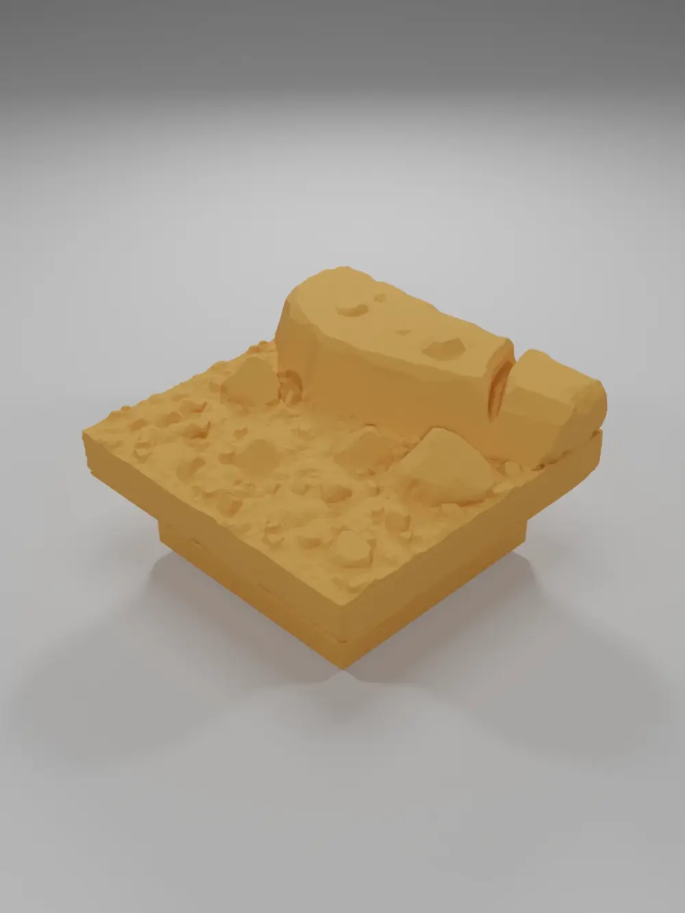 Dirt Ground Rock Straight 2 - Ramparts & Ruins - Dungeon Blocks