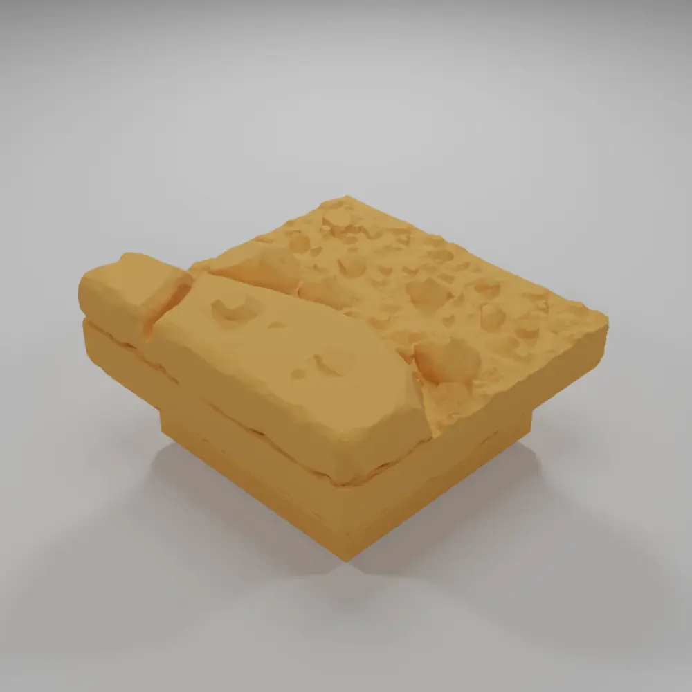 Dirt Ground Rock Straight 2 - Ramparts & Ruins - Dungeon Blocks