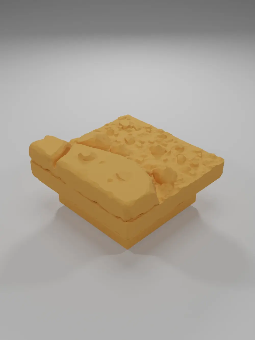 Dirt Ground Rock Straight 2 - Ramparts & Ruins - Dungeon Blocks