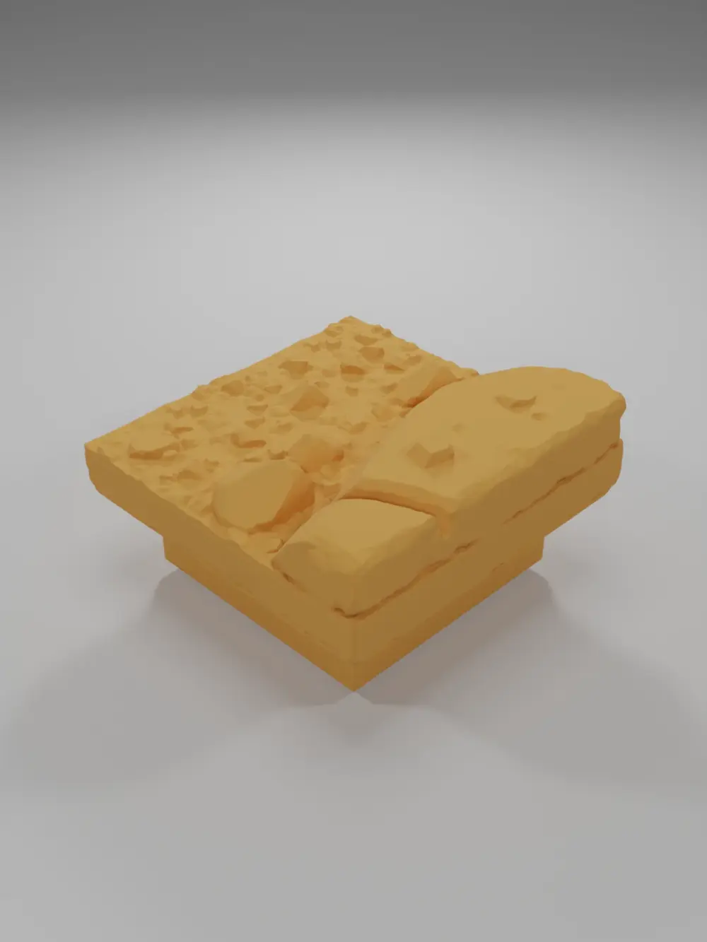 Dirt Ground Rock Straight 2 - Ramparts & Ruins - Dungeon Blocks