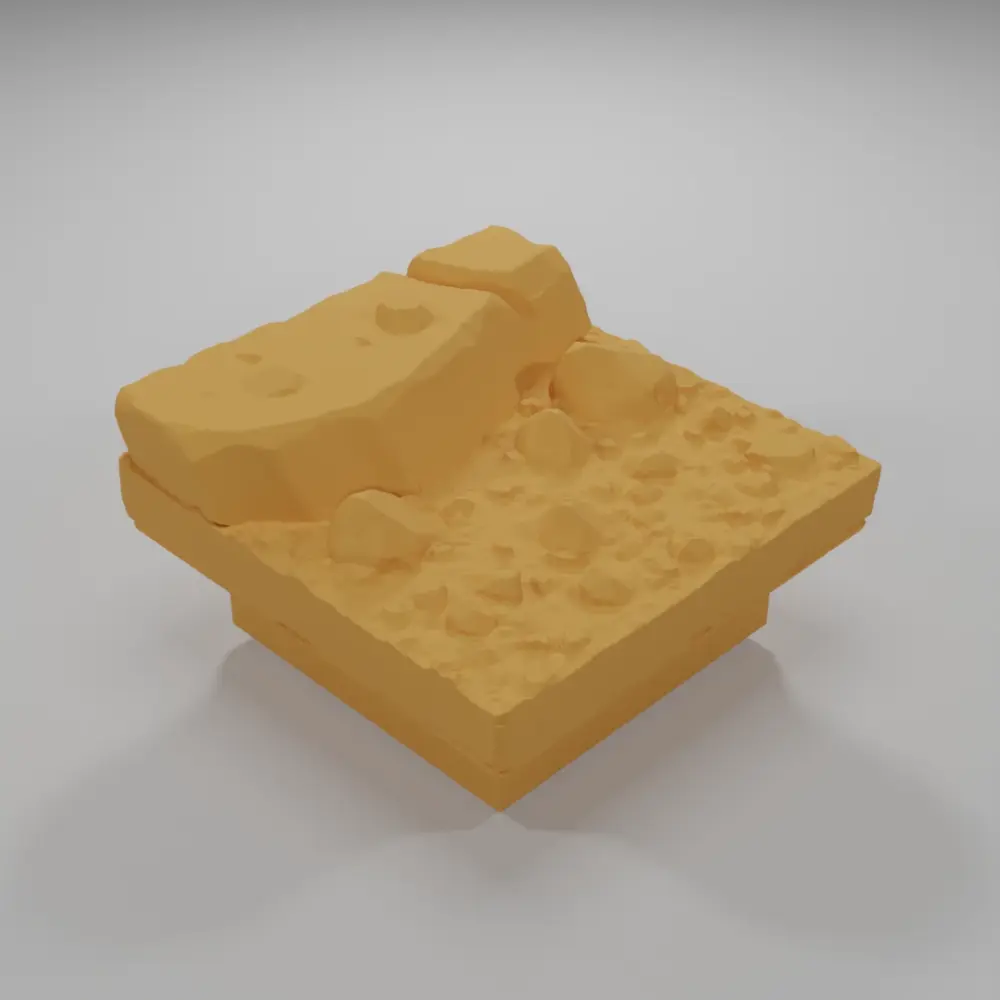 Dirt Ground Rock Straight 2 - Ramparts & Ruins - Dungeon Blocks