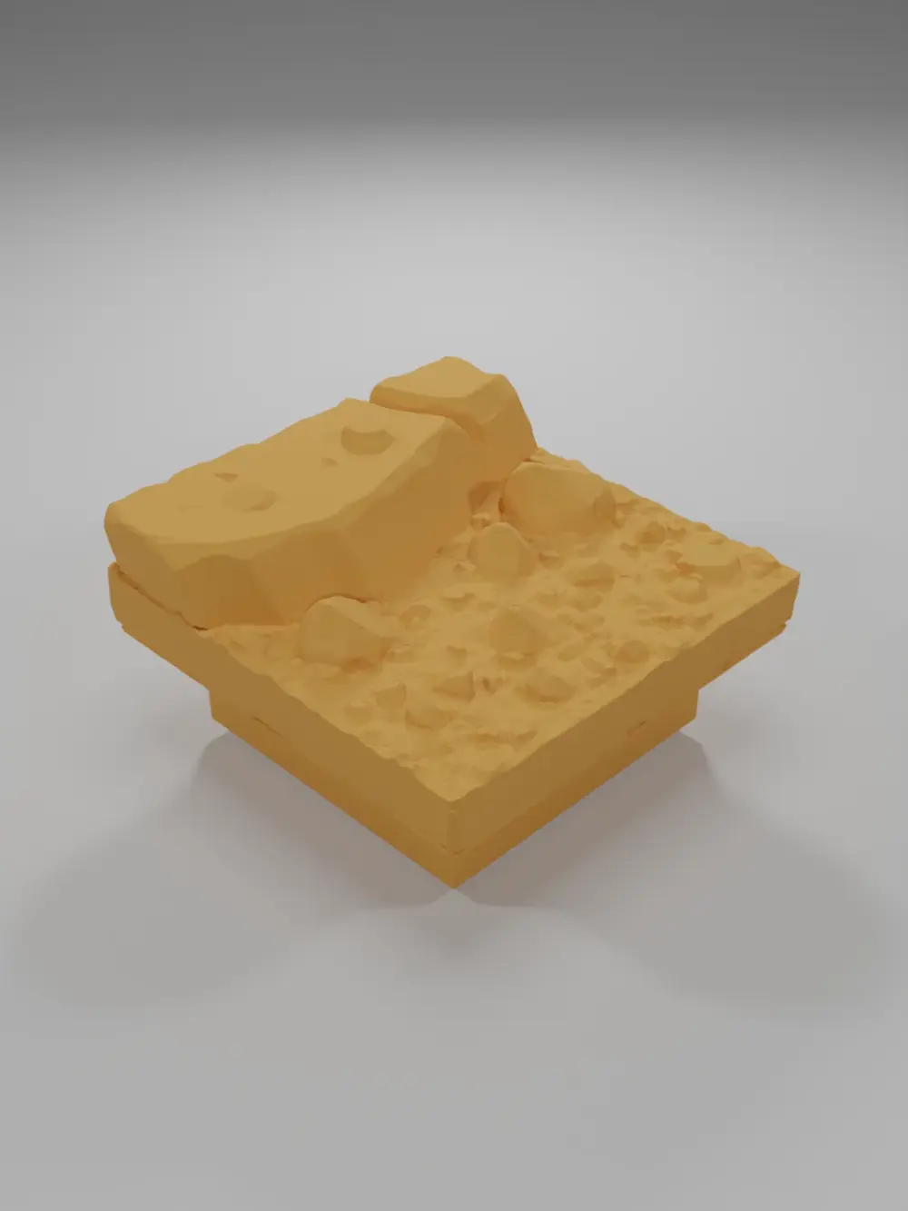 Dirt Ground Rock Straight 2 - Ramparts & Ruins - Dungeon Blocks