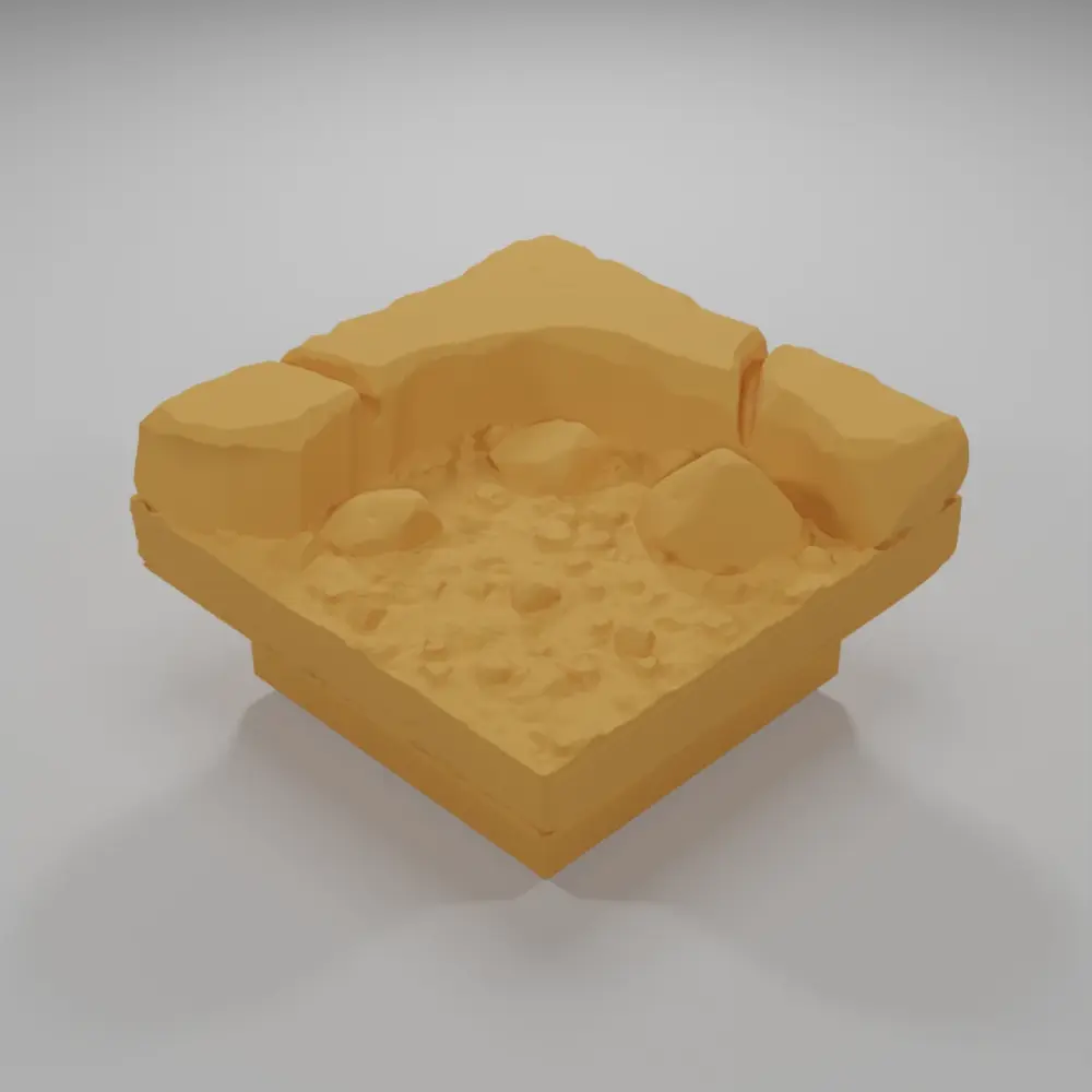 Dirt Ground Rock Angle - Ramparts & Ruins - Dungeon Blocks