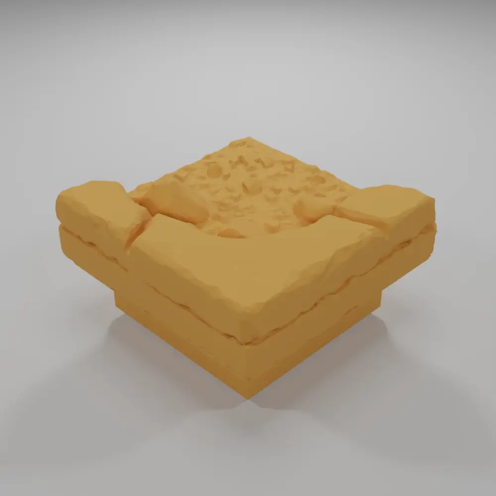 Dirt Ground Rock Angle - Ramparts & Ruins - Dungeon Blocks
