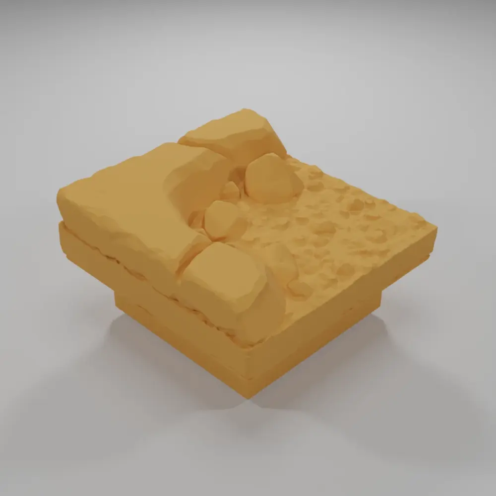 Dirt Ground Rock Angle - Ramparts & Ruins - Dungeon Blocks