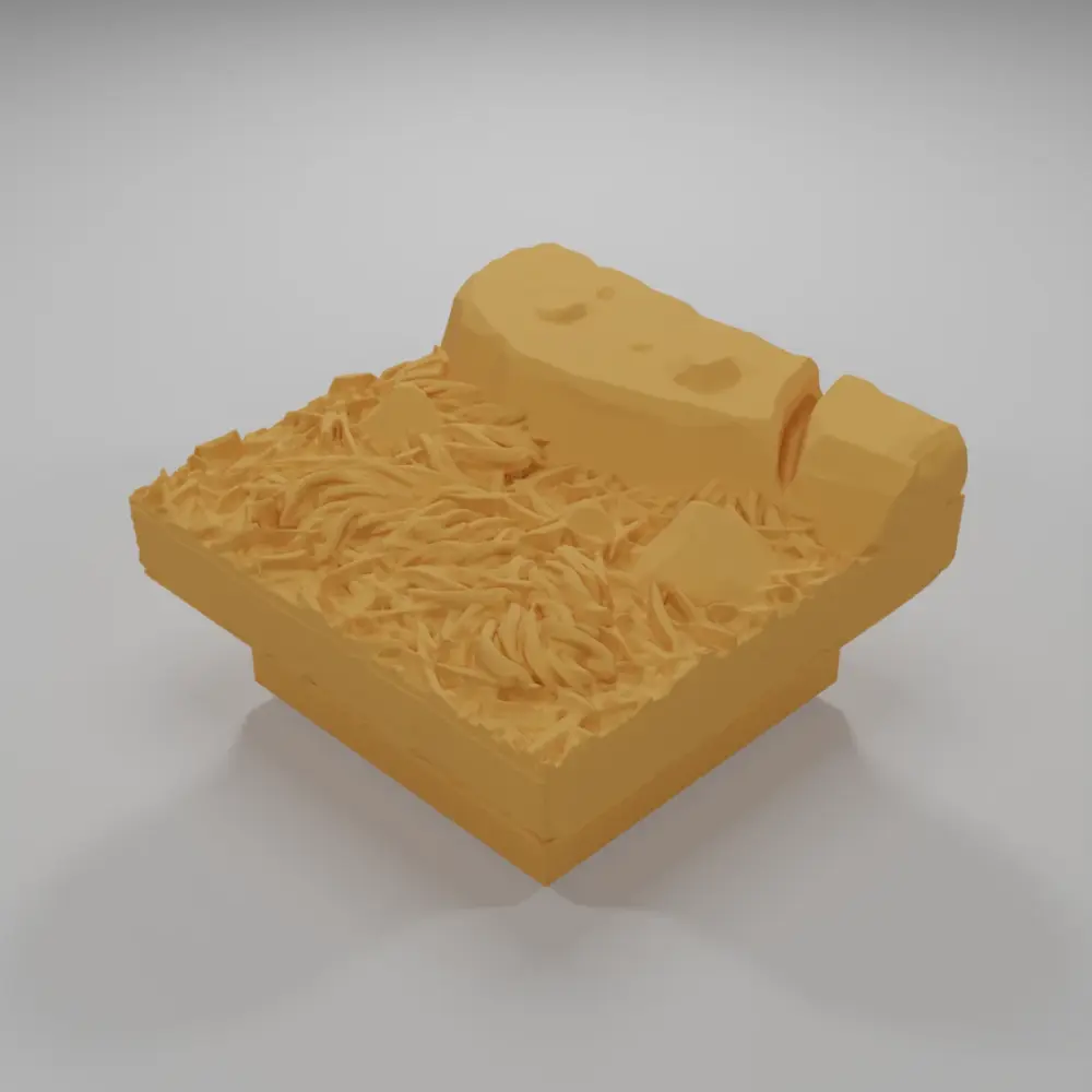 Ground Grass Rock Straight 1 - Ramparts & Ruins - Dungeon Blocks