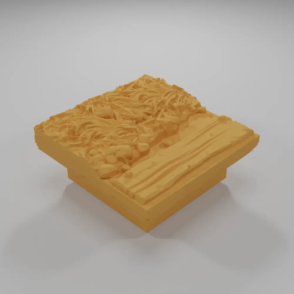 Water Straight Wooden Plank - Ramparts & Ruins - Dungeon Blocks