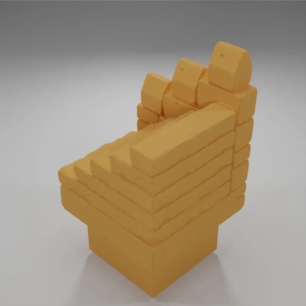 Stairs Left Border - Ramparts & Ruins - Dungeon Blocks
