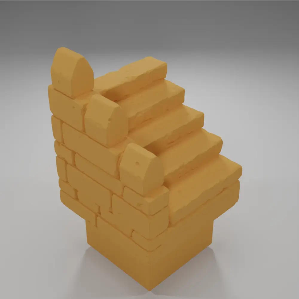 Stairs Left Border - Ramparts & Ruins - Dungeon Blocks