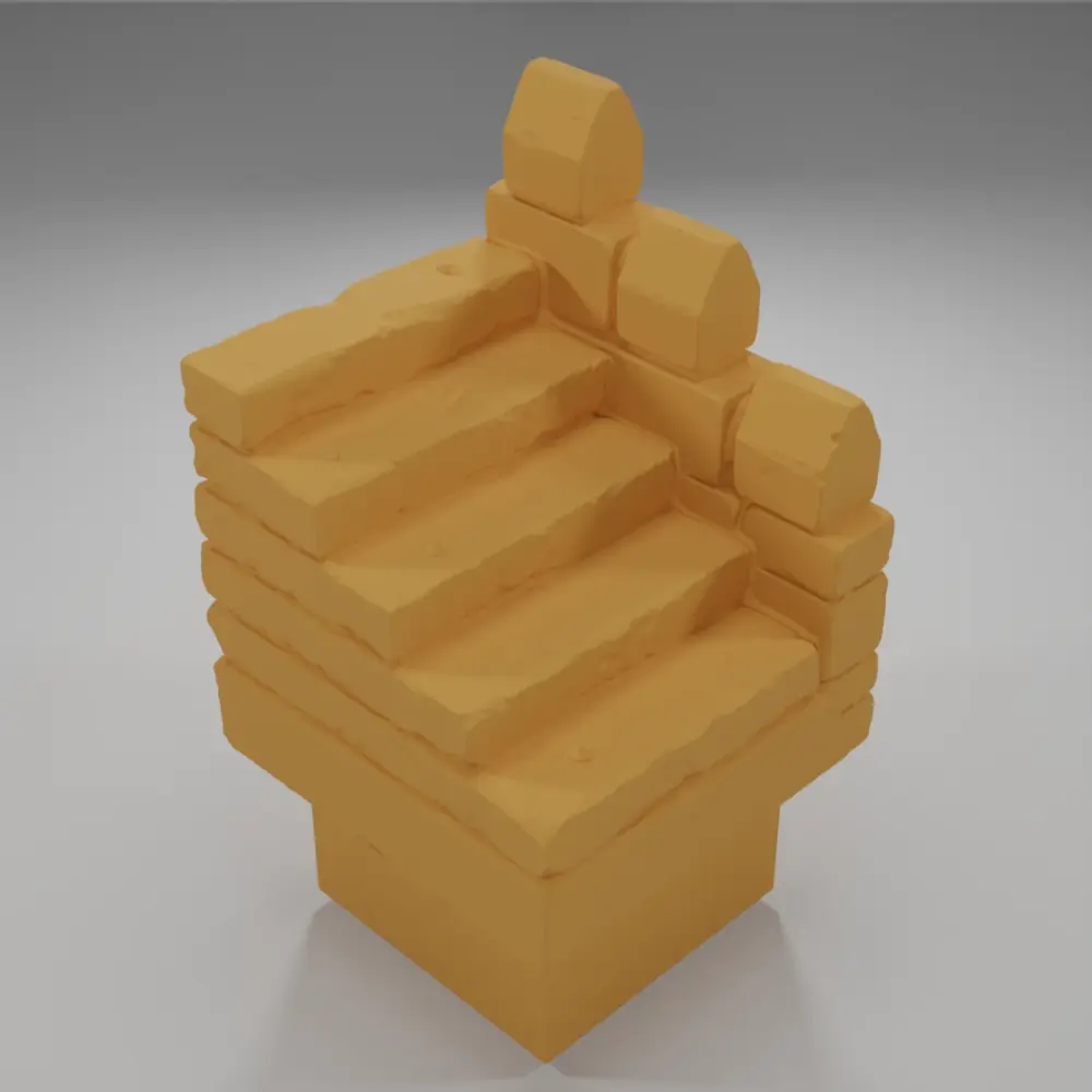 Stairs Right Border - Ramparts & Ruins - Dungeon Blocks