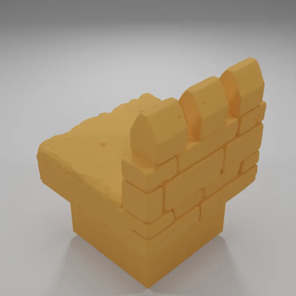 Rampart Straight - Ramparts & Ruins - Dungeon Blocks