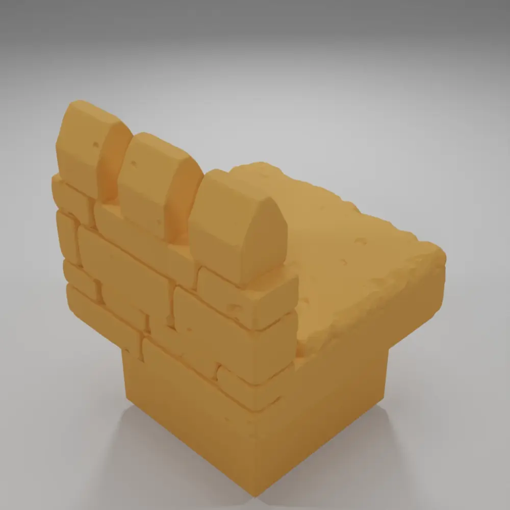 Rampart Straight - Ramparts & Ruins - Dungeon Blocks