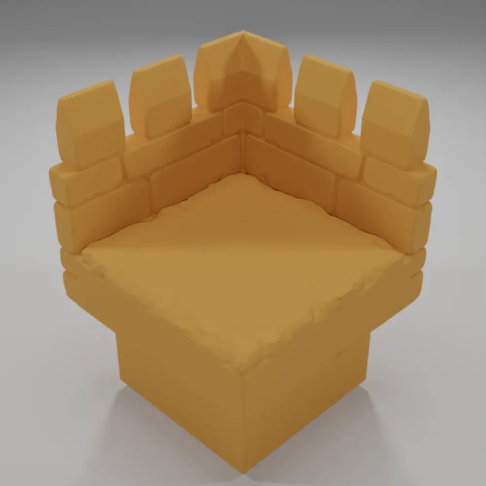 Thin Rampart Angle - Ramparts & Ruins - Dungeon Blocks