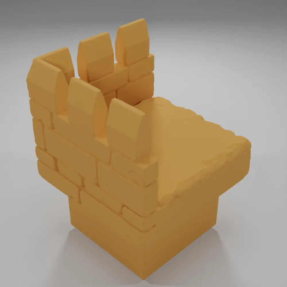 Thin Rampart Angle - Ramparts & Ruins - Dungeon Blocks