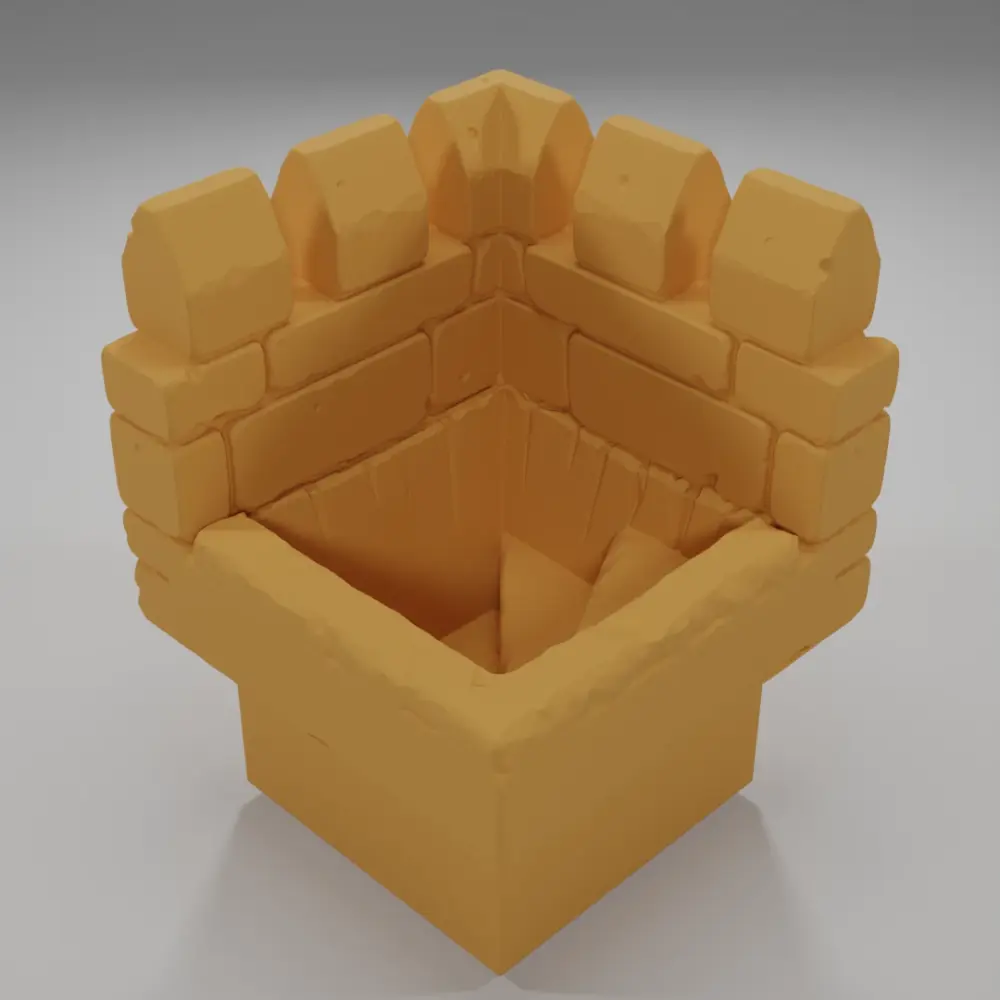 Rampart Angle Stairs Down - Ramparts & Ruins - Dungeon Blocks