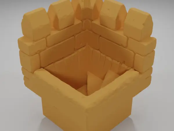 Tall Angle Stairs Down - Ramparts & Ruins - Dungeon Blocks
