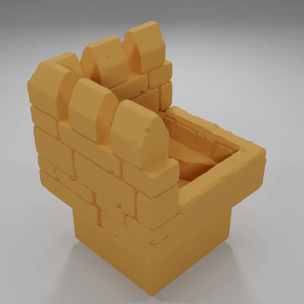 Rampart Angle Stairs Down - Ramparts & Ruins - Dungeon Blocks
