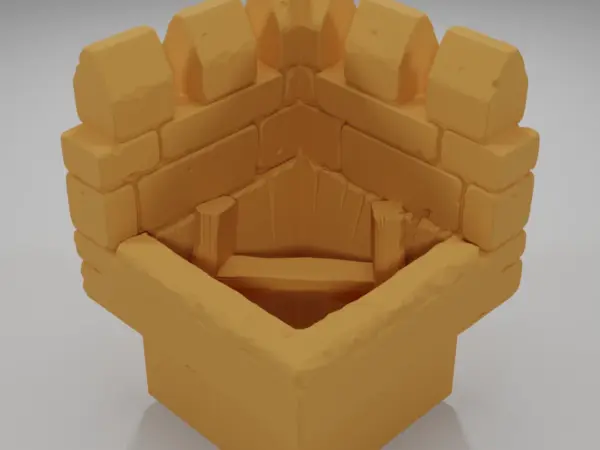 Tall Angle Stairs Down - Ramparts & Ruins - Dungeon Blocks