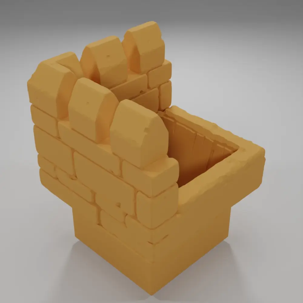 Rampart Angle Ladder Down - Ramparts & Ruins - Dungeon Blocks