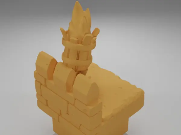 Tall Angle Stairs Down - Ramparts & Ruins - Dungeon Blocks