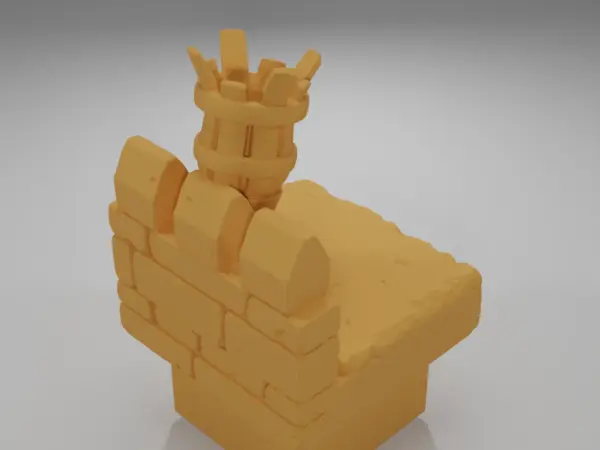 Tall Angle Stairs Down - Ramparts & Ruins - Dungeon Blocks