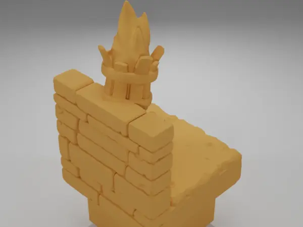 Tall Angle Stairs Down - Ramparts & Ruins - Dungeon Blocks