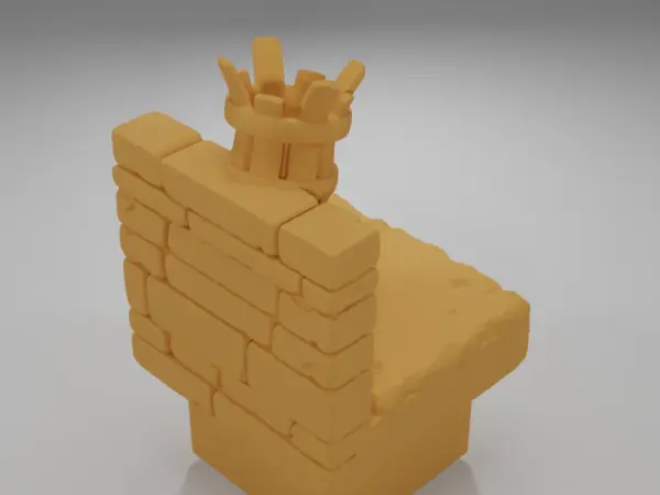 Tall Angle Stairs Down - Ramparts & Ruins - Dungeon Blocks